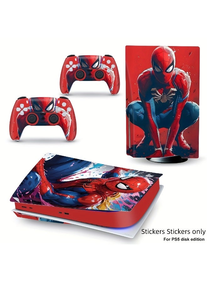 Spider-Man themed for Playstation 5 console sticker set - Premium vinyl stickers - Waterproof, dustproof and scratch-resistant protection with eye-catching illustration design Stickers/Only Stickers - Image 1